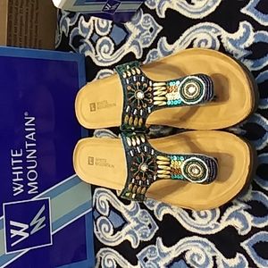 Genuine Leather Brilliant Wedge Sandals $27 or 2/$50